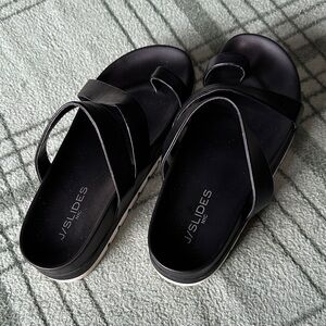 J/SLIDES Black Women's Sandals